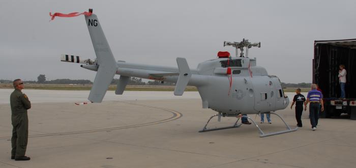 Elicottero MQ-8Cs un vero e proprio Unmanned Aerial Vehicle basato sul telaio del famoso Bell 407 airframe