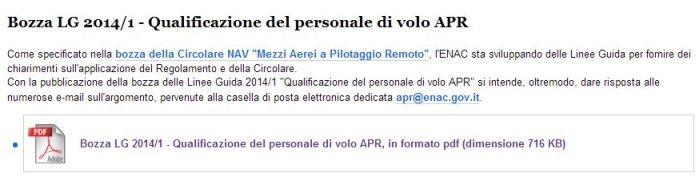 immagine di enac bozza qualiificazione personale apr