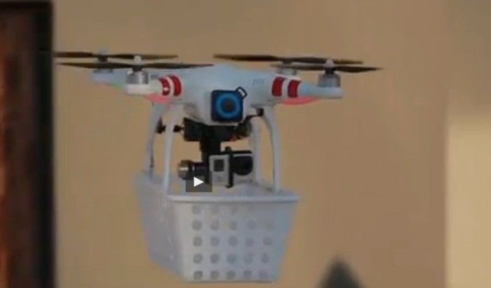 immagine di drone consegna piadina