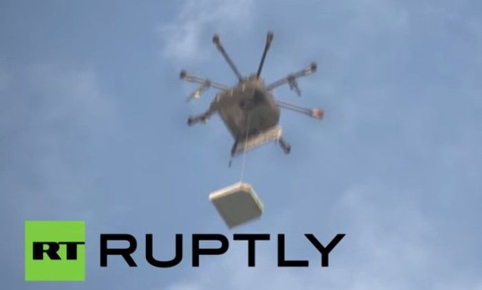 immagine di drone pizza russia