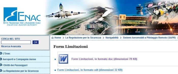 immagine di enac form limitazioni aggiornato