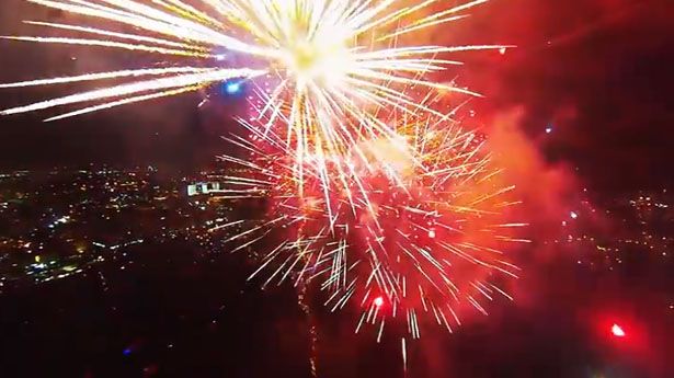 immagine di drone fireworks