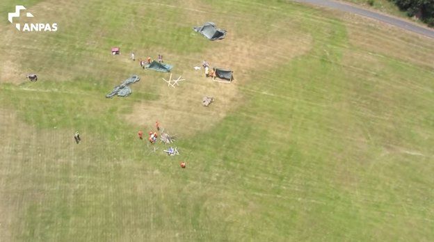 immagine di drone esercitazione soccorso