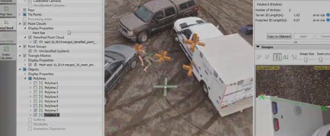 immagine di droni ricostruzione 3d incidenti stradali