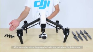 DJI Inspire 1 sistema di fissaggio eliche