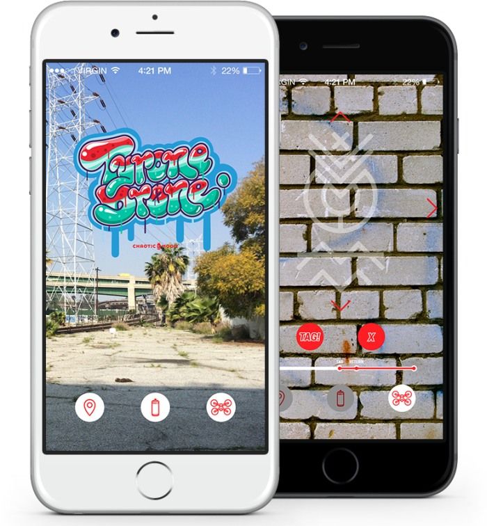 Tyron drone. app per il drone graffittaro