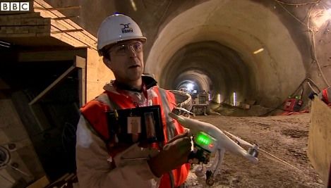 drone BBC linea ferroviaria Crossrail