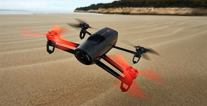 drone sopra ad area deserta