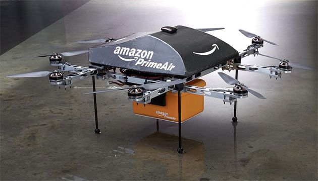 drone consegna pacchi di Amazon
