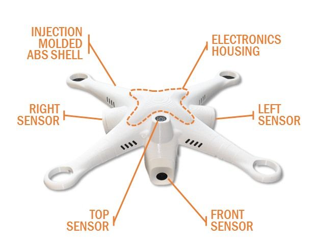 sistema anti collisione per droni dji phantom