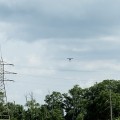 Droni ispeziona linee elettriica aerea