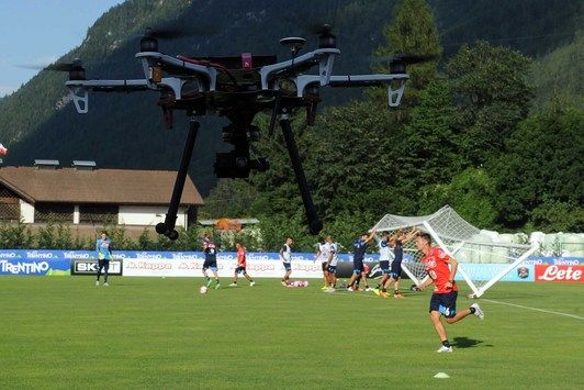drone riprende allenamenti napoli calcio