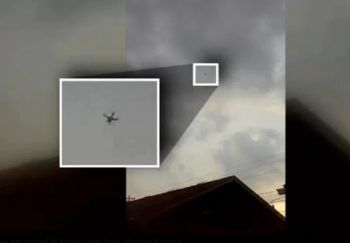 immagine di drone su casa abbattuto