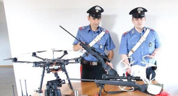 droni usati dai rapinatori per ispezioni