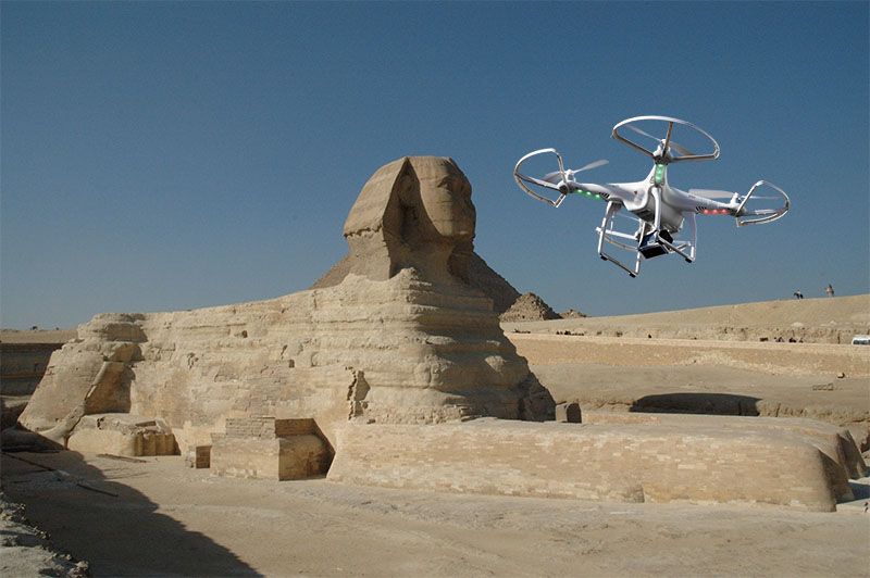 immagine di droni archeologia