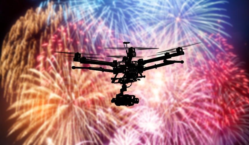 immagine di Drone in Fireworks Show