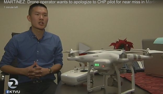 immagine di martinez drone pilot apologies drone near miss