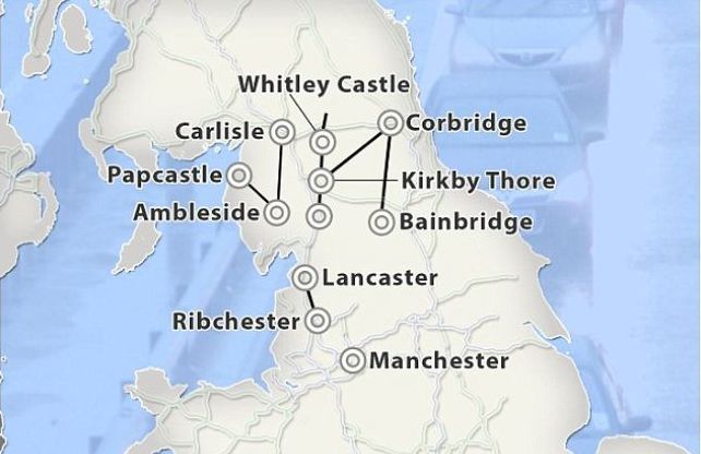 mappa strade romane scoperte co ni droni dopo alluvione in inghilterra