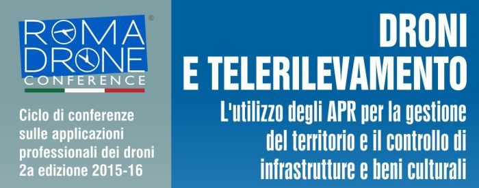 immagine di romadrone conferenza droni telerilevamento