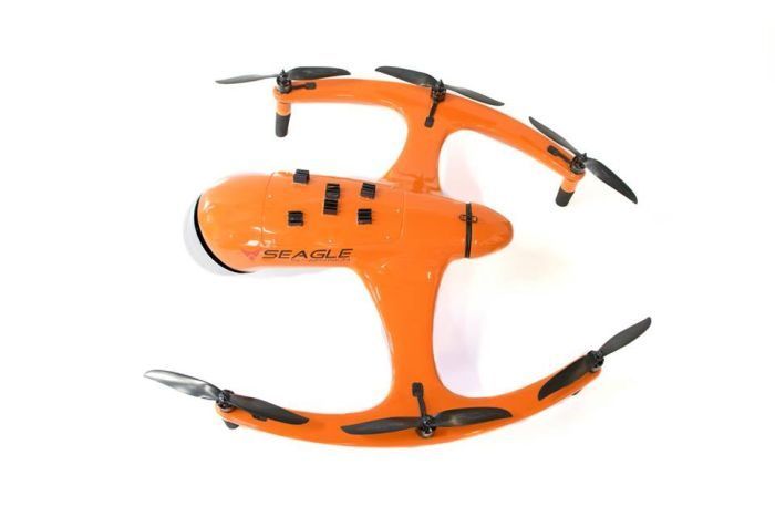drone seagle, bassa efficenza eliche centrali