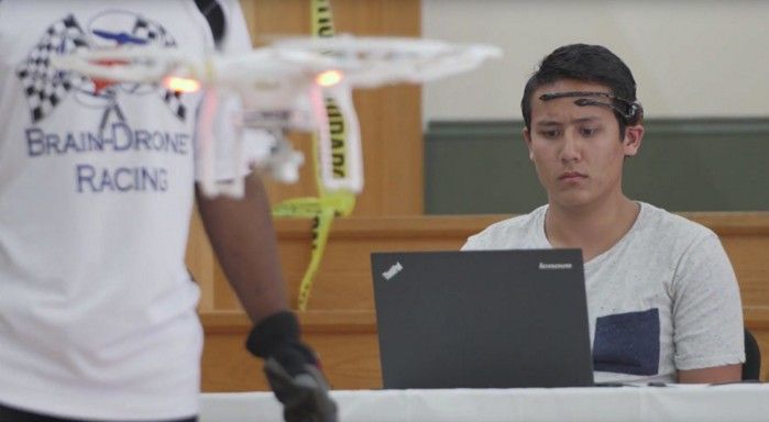 corse con i droni pilotati dal cervello