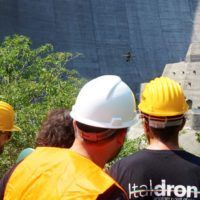 immagine di drone su diga Ridracoli