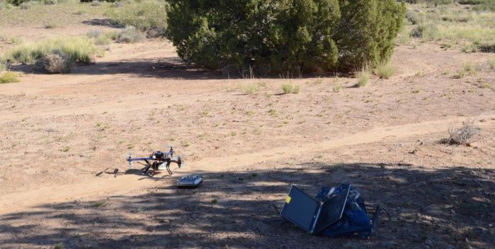 immagine di droni per rilevare cambiamenti ambientali