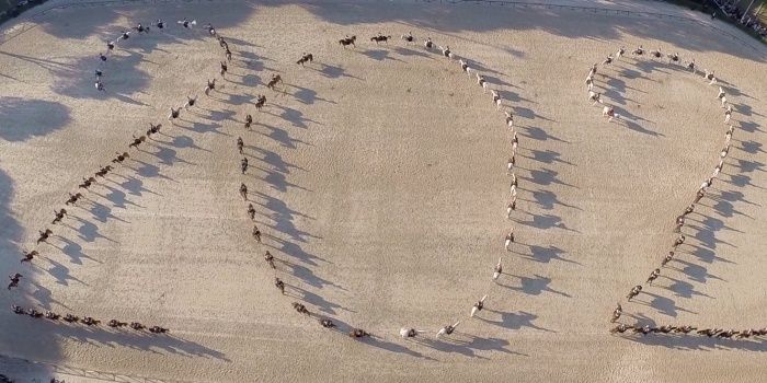 immagine di droni riprendono anniversario arma carabinieri