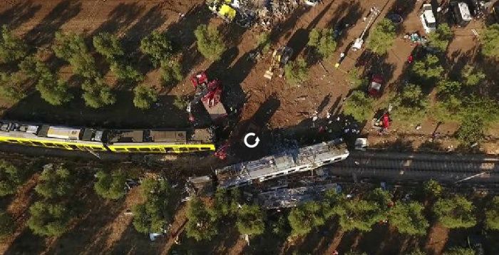 immagine di scontro treni drone riprende il giorno dopo