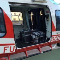 immagine di drone impiegato in missione.soccorso terremoto amatrice