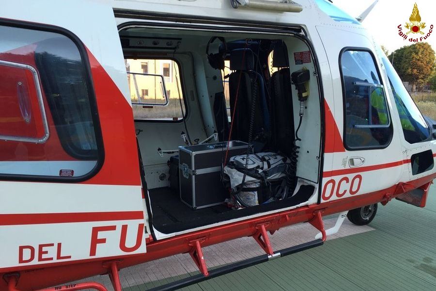 immagine di drone impiegato in missione.soccorso terremoto amatrice