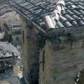 immagine di edificio pericolante fotografato da drone vvff amatrice