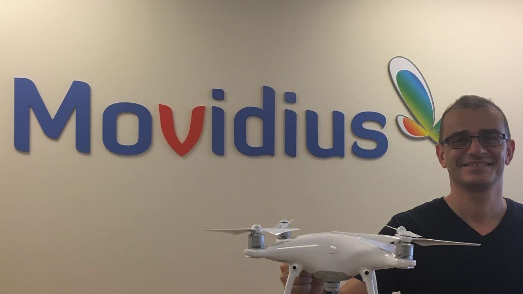 immagine di movidius ceo with dji phantom 4.0