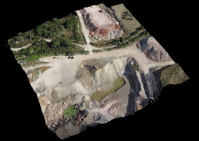 immagine di rilevi topografici con drone
