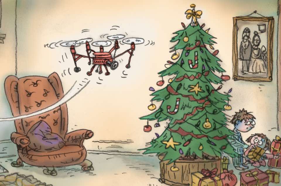immagine di xmas drone slaneconz
