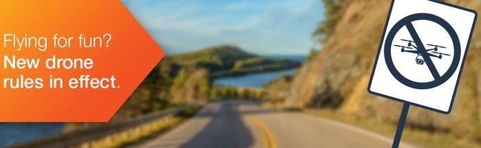 immagine di canada divieto volo droni ricreativi