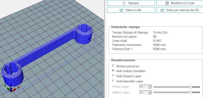 repetier-host-slicing-eseguito