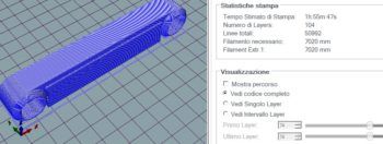 immagine di slicing con cura engine