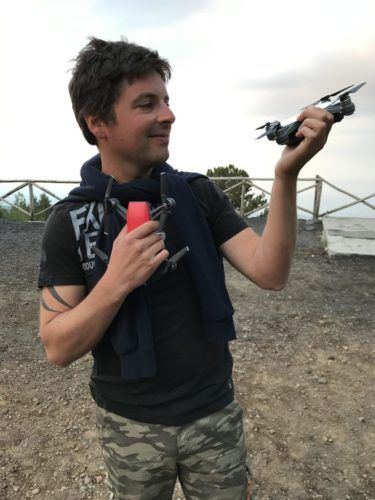 David Mariottini sull'Etna con lo Spark