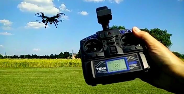 immagine di drone tekk tiger con gps e teemetria