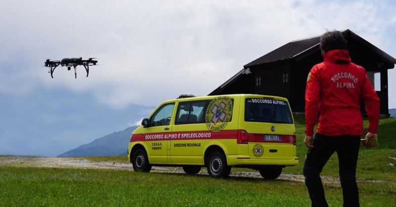 droni salvataggio soccorso montagna