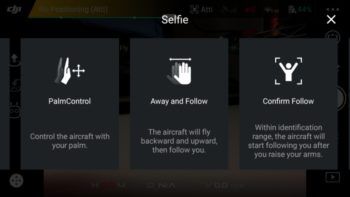 immagine di modalità gesture drone dji spark 700