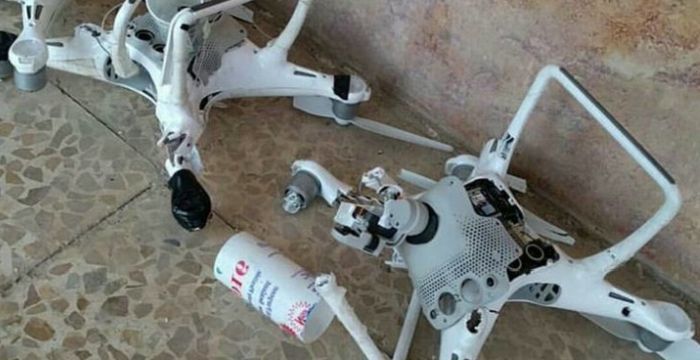 immagine di drone abbattuto