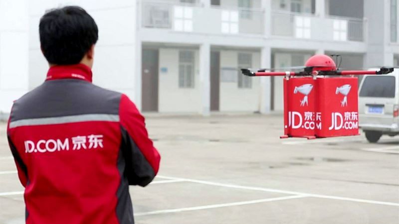 jd consegne via drone in cina