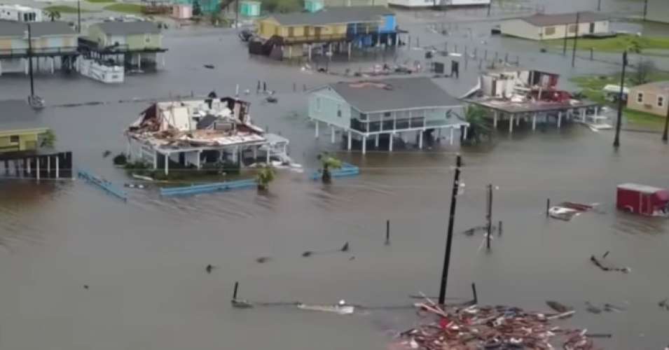 immagine di drone footage harvey