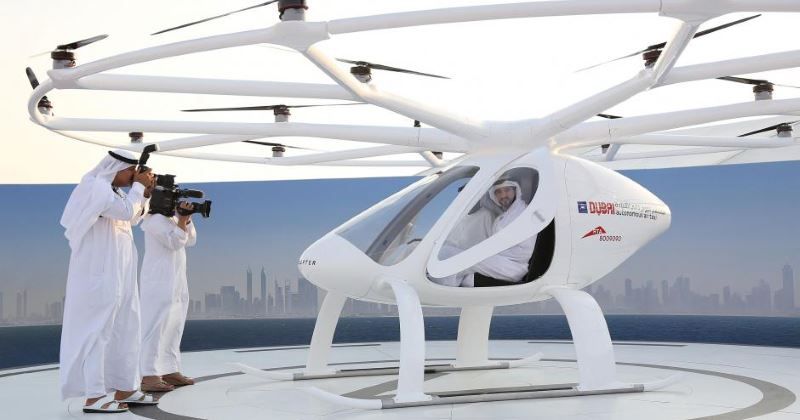 taxi drone dubai primo test