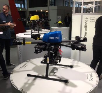 immagine di drone polizia tedesca