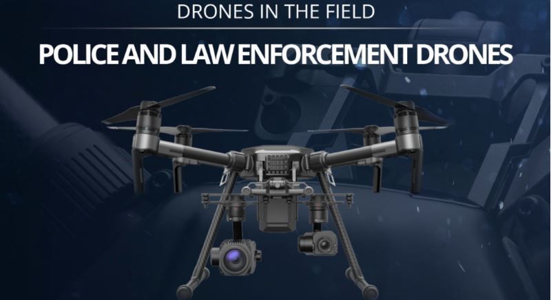 infografica droni forze dell'ordine