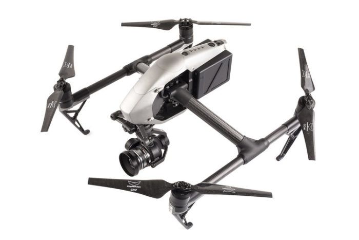 immagine di eliche pieghevoli fibra carbonio drone dji inspire