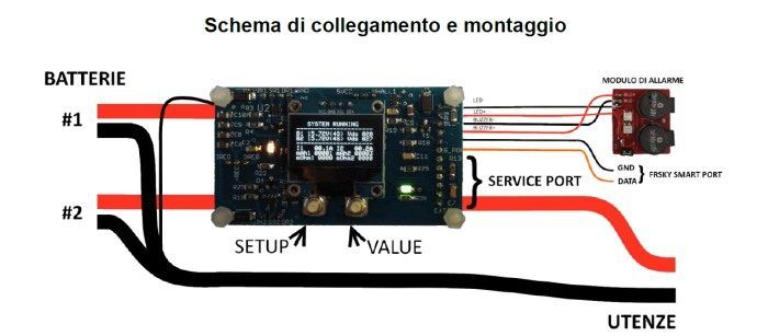 immagine di schema collegamento power safe twin adv